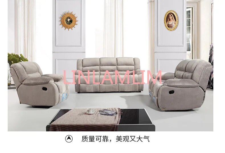 living room Sofa bed set диван мебель кровать muebles de sala  1+2+3 recliner real genuine leather sofa cama puff asiento sala