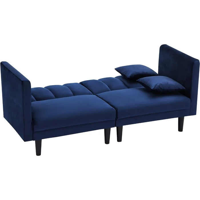 YUNLife Love Seats,  Sofa Set Living Room Furniture Velvet Navy 2 Seaters 70" W