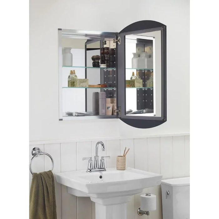 KOHLER 3073-NA Archer 20" W x 31" H Aluminum Single-Door Bathroom Medicine Cabinet with Mirror, Recessed