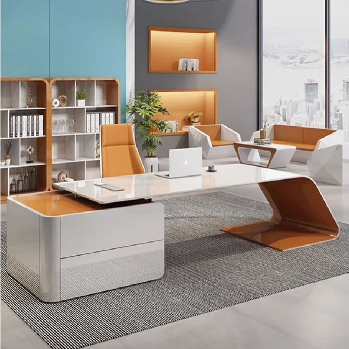 Modern White Office Desk Conference Height Luxury Organizer Aesthetic Executive Desk Corner Escritorios De Oficina Furniture