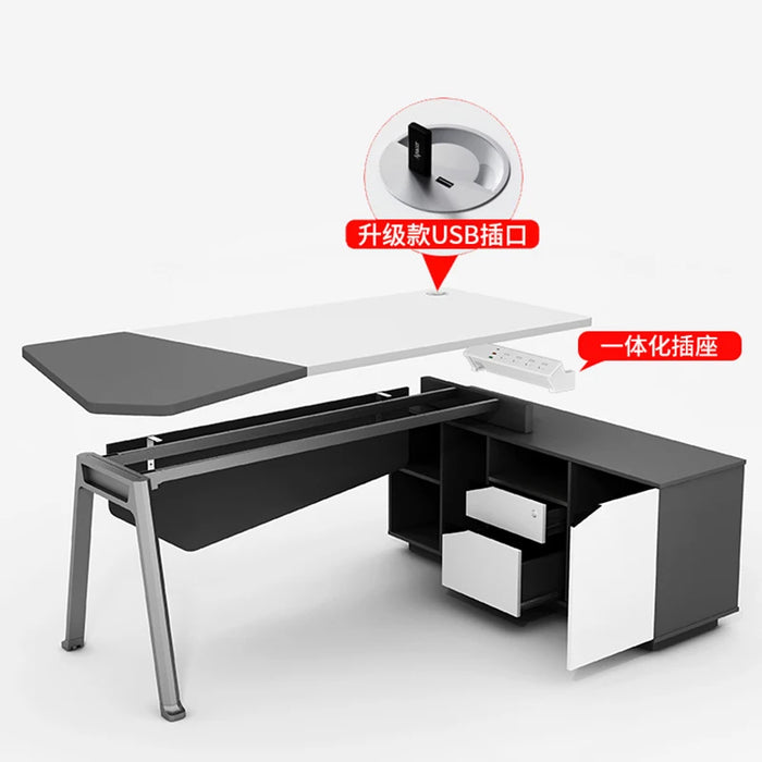 Boss Fashion Desk Tables Arts Design Storage Modern Minimalist Designer Executive Office Desk Large Mesa De Computdor Furniture