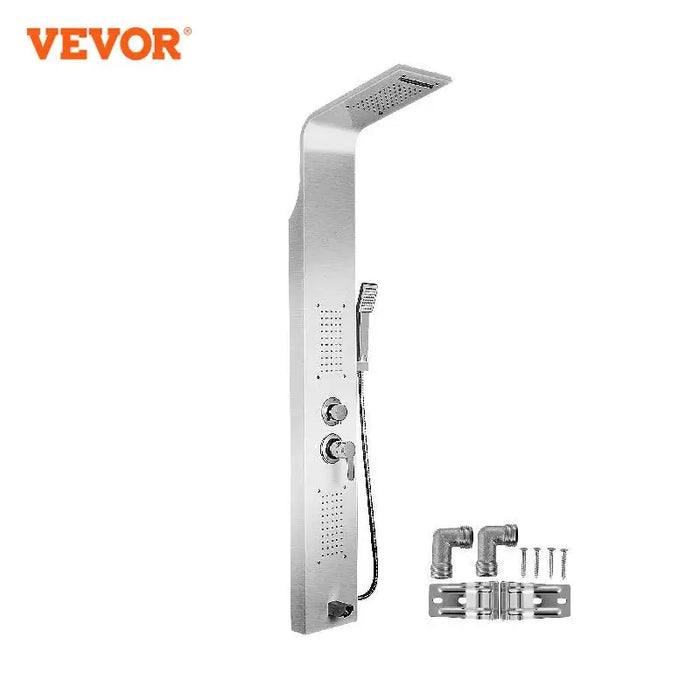 VEVOR 5 in 1 Shower Faucet Bathroom Rainfall Shower Set Waterfall Rain SPA Massage Jet Bath Shower Column Mixer Tap Shower Panel