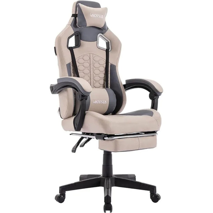 Gaming Chair with Massage,Ergonomic PC Gaming Chair with Footrest Comfortable Headrest and Lumbar Support