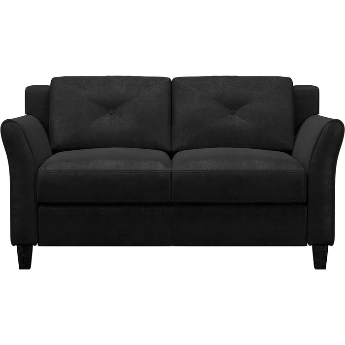 Living Room Sofa Seat, Plush Cushion, for Living Room 57.87"x32"x32.68", Black