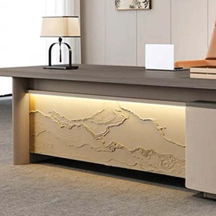 New Design L Shaped Executive Boss Office Desk Reception Corner Computer Desks Filing Cabinets Mesa Escritorio Home Furniture