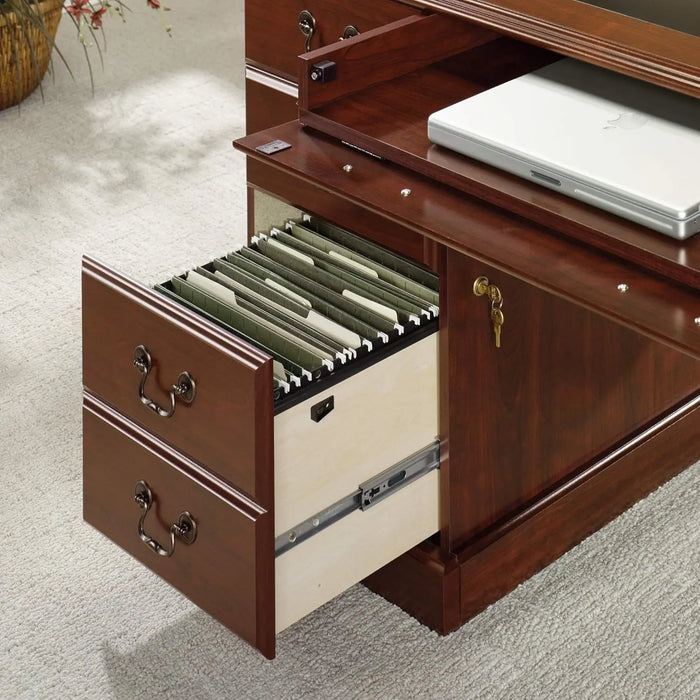 Sauder Heritage Hill Executive Desk, Classic Cherry Finish  Desk  Gaming Desk