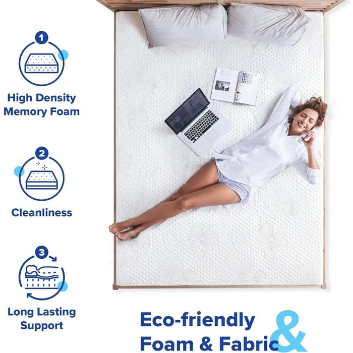 Olee Sleep 10 Inch Gel Layer Top Memory Foam Mattress - Queen, Medium Plush  mattress