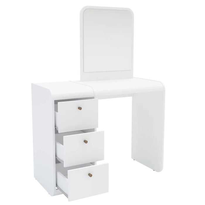 Abby Modern White Painted Vanity Table, for Bedroom, Bedroom Furniture,53.15” H X 37.20” W X 17.56” D