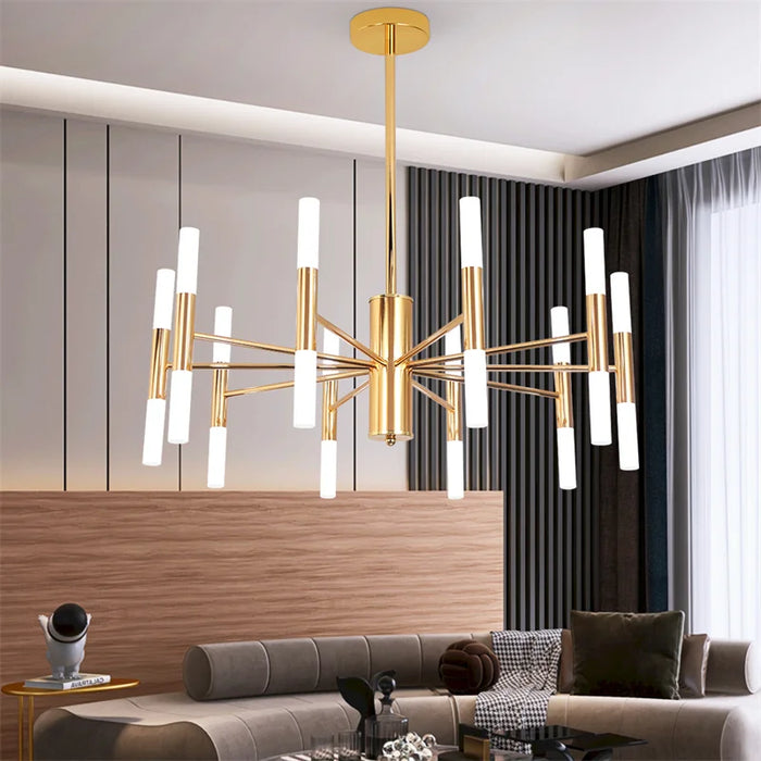 Modern Chandelier Art Design G4 Based Bulbs Pendant Lights For Ceiling Lamp Lustre Plafonier Fixture Bulbs Included Room Decor