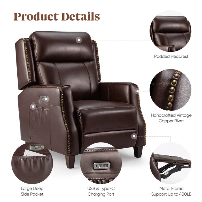 Genuine Leather Functional Sofa Living Room Sofa Recliner Chair Luxury Ergonomic Relaxing Chairs Better for Eldder