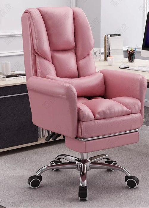 Pink Armchair Chair Living Room Table Mobile Reading Backrest Chair Designer Relaxing House Sedie Da Ufficio Bedroom Furniture