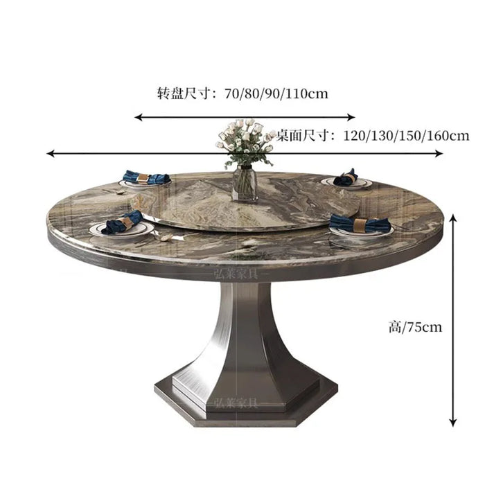 Mobile Kitchen Dining Table Coffee Restaurant Luxury Round Dining Table Console Salon Mesas De Restaurante Kitchen Furniture