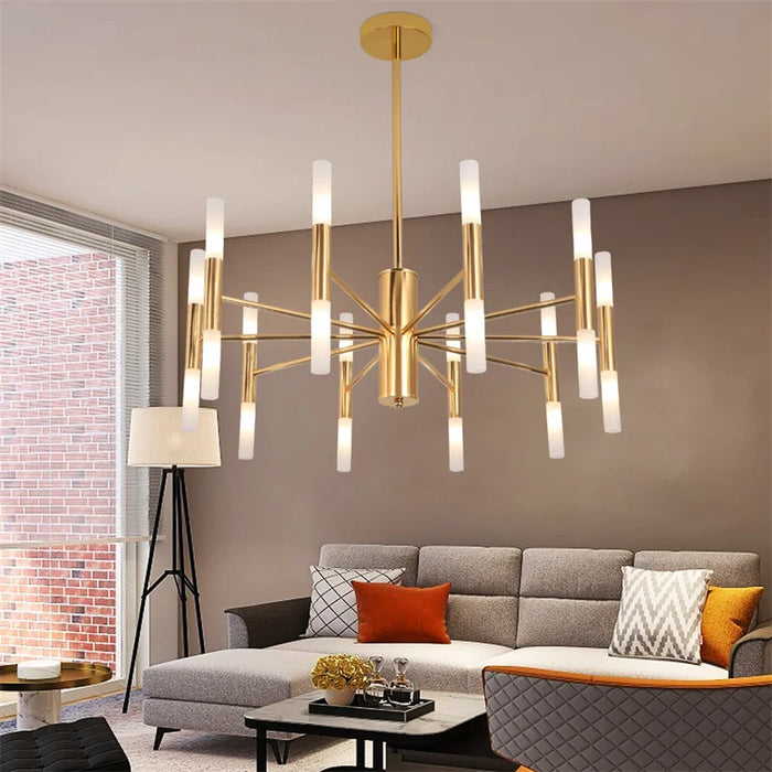 Modern Chandelier Art Design G4 Based Bulbs Pendant Lights For Ceiling Lamp Lustre Plafonier Fixture Bulbs Included Room Decor