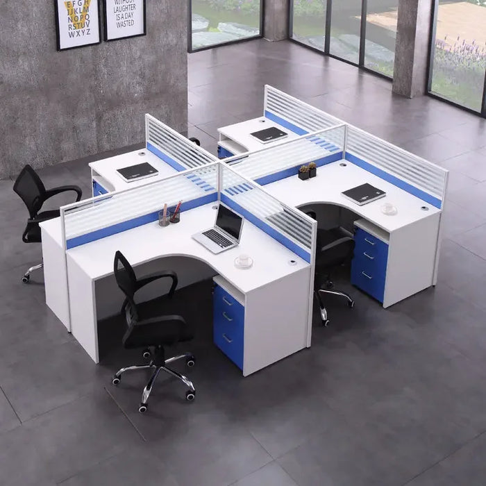 Partition Corner Office Desks Computer Cassette Employee Combination Office Desks Screen Bureau Meuble Working Equipment QF50OD