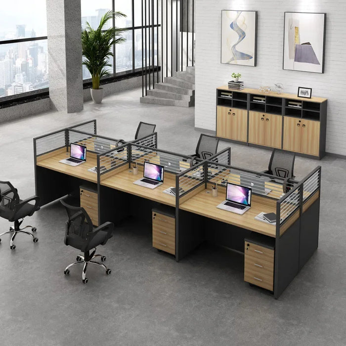 Partition Corner Office Desks Computer Cassette Employee Combination Office Desks Screen Bureau Meuble Working Equipment QF50OD