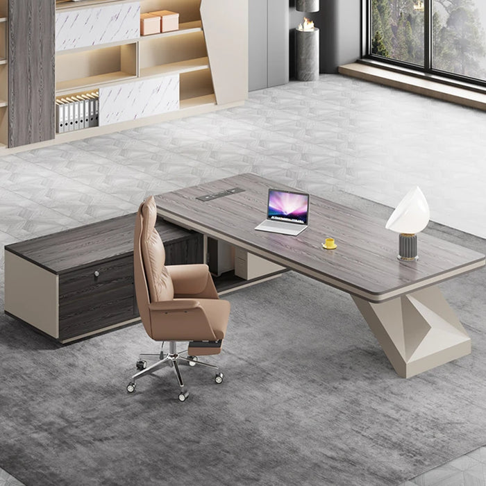 Light Luxury Boss Office Desk Minimalist Modern Chairman Manager President Desk Combination Office Strong Furniture Desk