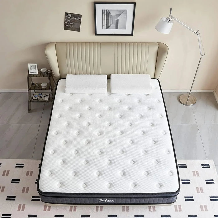 Full Size Mattress, 10 Inch Memory Foam Mattress Queen Size  Innerspring Hybrid Mattress in a Box with Motion Isolation