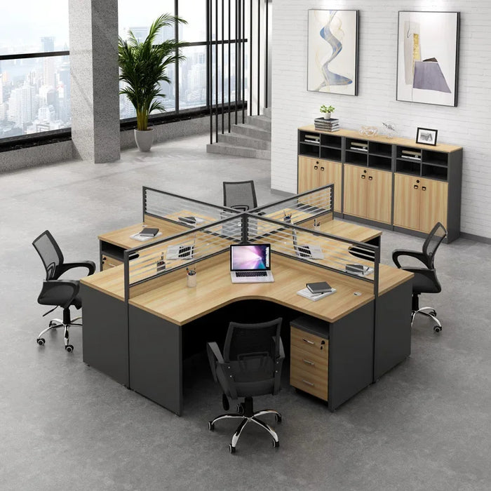 Partition Corner Office Desks Computer Cassette Employee Combination Office Desks Screen Bureau Meuble Working Equipment QF50OD