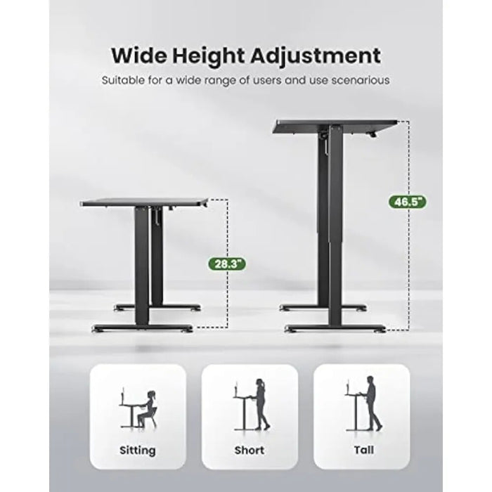 Marsail Electric Standing Desk Adjustable Height, 40 * 24 Inch Sit Stand up Desk Home Office Furniture Computer Desk