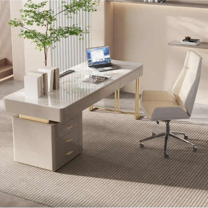 Other Living Room Furniture Writing Desk White Office With Drawer Desks