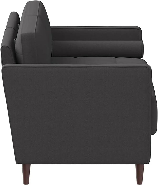 Lifestyle Solutions Lexington Sofa, 75.6" W X 31.1" D X 33.5" H, Heather Grey Minimalist Sofa  Furniture Living Room