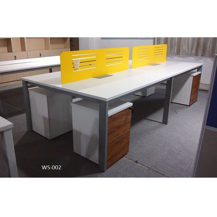 Wooden office cubicle modular furniture open clerk curved 2 seat l shape executive workstation table with glass partition