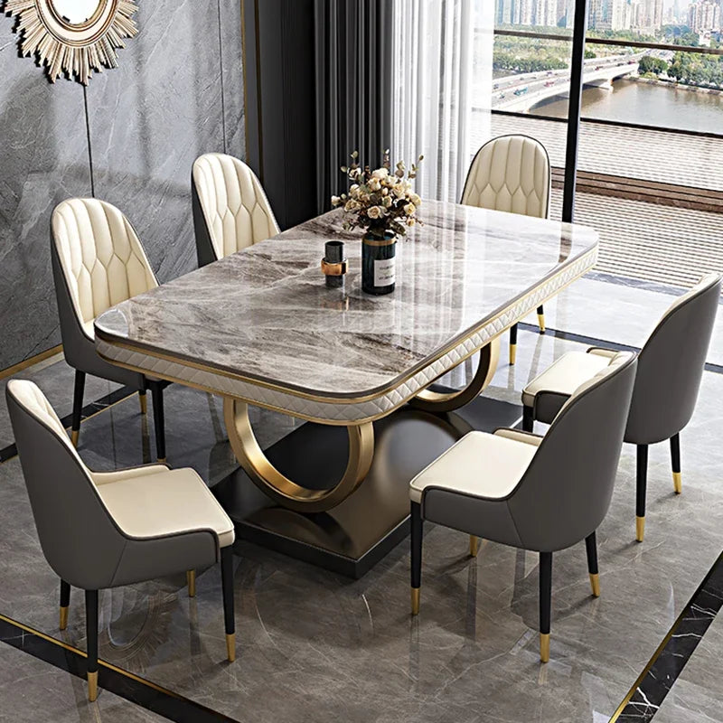 Marble Room Sets Dining Table Coffee Modern Dinner Console Kitchen Din ...