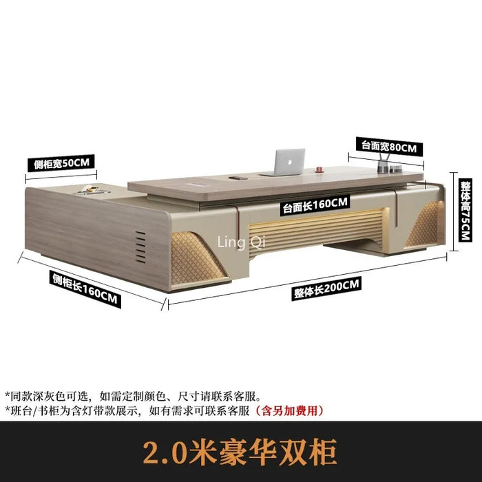 Designer Light Luxury Office Desk Boss Secretary Free Shipping Executive Computer Desk Corner L Shaped Mesa Escritorio Furniture